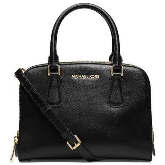 Michael Kors Collection Handbags - Micheal Kors Reese Black Pebbled Leather Satchel